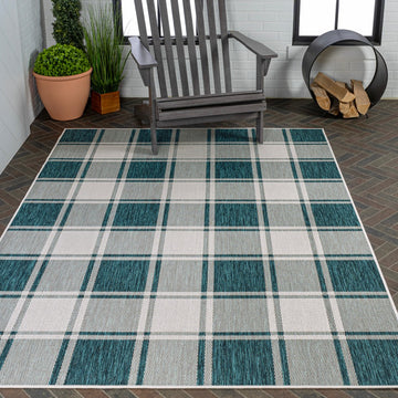 Sabine Traditional Farmhouse Bold Gingham Area Rug